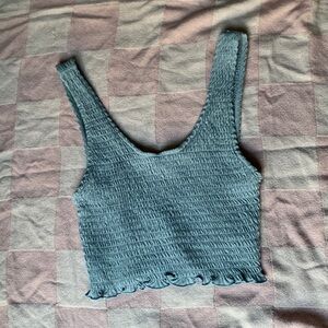 Blue crop top tank - Love Tree